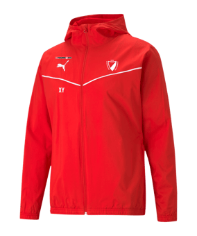 PUMA teamRISE Allwetterjacke Rot Weiss F01