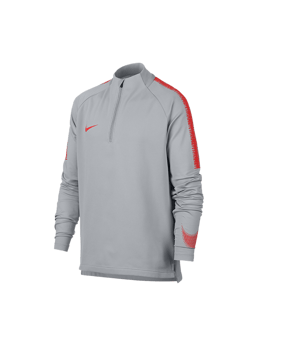 Nike Dry Squad Drill Top langarm Kids Grau F060 - grau