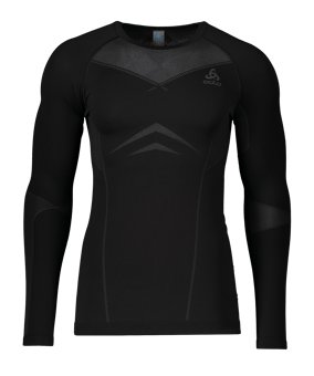 Odlo Performance Fundamentals Light L/S Crew Underwear Shirt Schwarz - schwarz