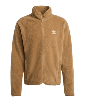 adidas Originals Trefoil Essentials Teddy Fleece Freizeitjacke Braun - braun
