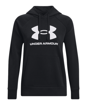 Under Armour Rival Fleece Big Logo Hoody Damen Schwarz F001 - schwarz