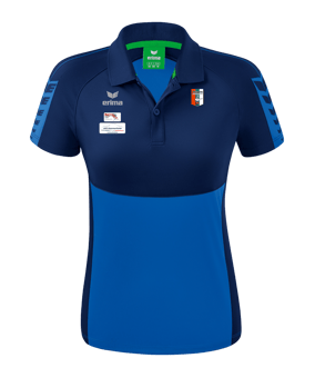 Erima Six Wings Poloshirt Damen Blau