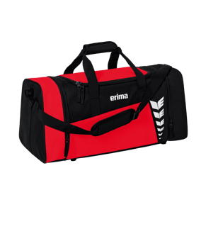 Erima Six Wings Sporttasche Gr. M Rot Schwarz