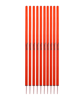 Cawila Slalom L 10Stk d33mm 160cm&13cm Spitz Rot - rot