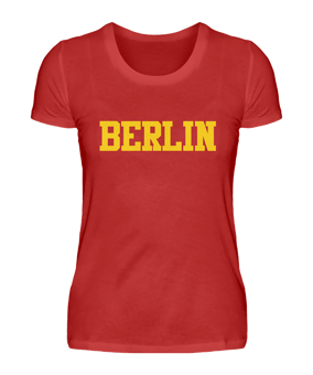 Damen T-Shirt "Berlin" Rot - rot