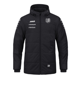 JAKO Team Coach Kapuzenjacke Schwarz F800