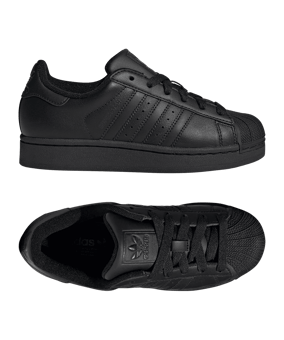 adidas Originals Superstars II Kids Schwarz - schwarz