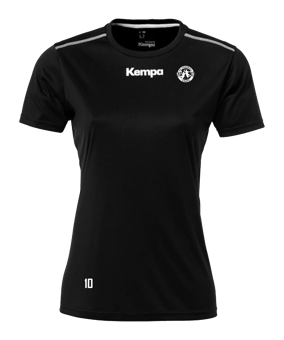 Kempa Poly T-Shirt Damen Schwarz F06