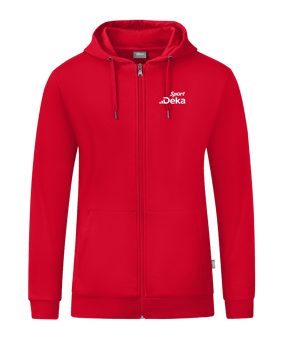 JAKO Organic Kapuzenjacke Rot F100
