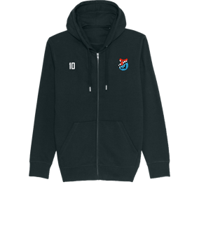 Merch Connector Zip-Hoodie Black | #logo4c + Rückendruck