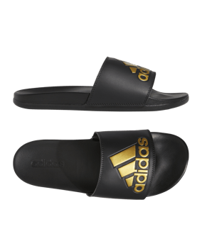 adidas Adilette Comfort Badelatsche Schwarz Gold - schwarz