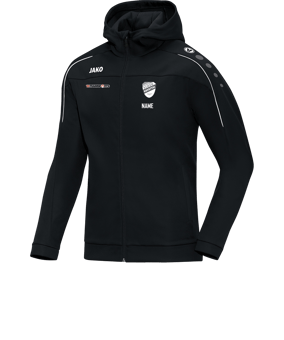 JAKO Classico Kapuzenjacke Schwarz F08