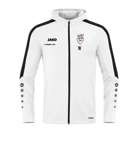JAKO Power Kapuzenjacke Weiss Schwarz F000