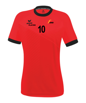 Erima Mantua Trikot Damen Rot Schwarz