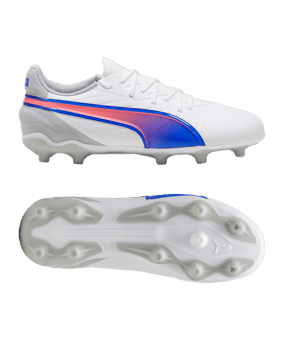 PUMA KING Match FG/AG Formula Jr Kids Weiss Blau F02 - weiss