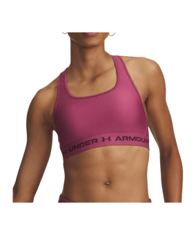 Under Armour Crossback Mid Sport-BH Damen Rot F659