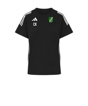 adidas Tiro 24 T-Shirt Damen Schwarz Weiss