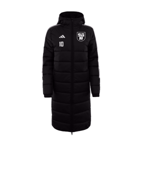 adidas Tiro 24 Long Coachjacke Schwarz Weiss