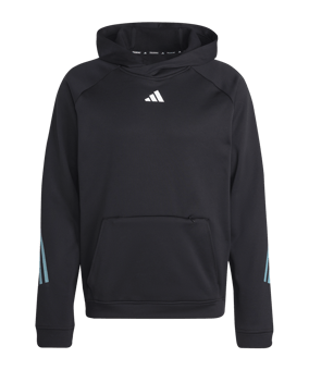 adidas 3-Stripes Hoody Schwarz Blau Rot - schwarz