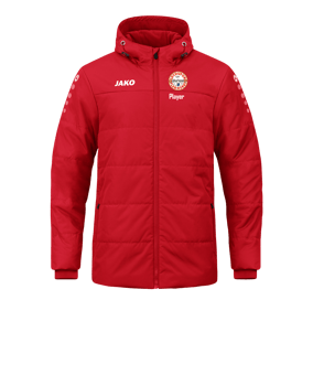 JAKO Team Coach Kapuzenjacke Rot F100