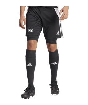 adidas Tiro 24 2in1 Short Schwarz Weiss