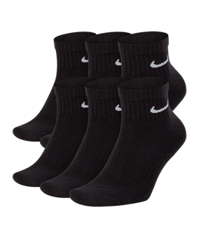 Nike Everyday Cushioned Ankle 6er Pack Socken F010 - schwarz