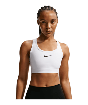 Nike Swoosh Medium Support Sport-BH Damen Weiß F100 - weiss