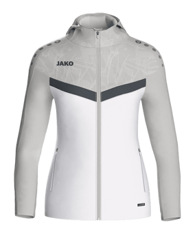 JAKO Icon Kapuzenjacke Damen Weiss Grau F016 - grau