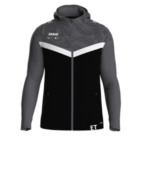 JAKO Iconic Kapuzenjacke Schwarz F801
