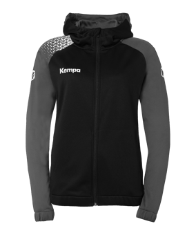 Kempa Kapuzenjacke Damen Schwarz F11 - schwarz