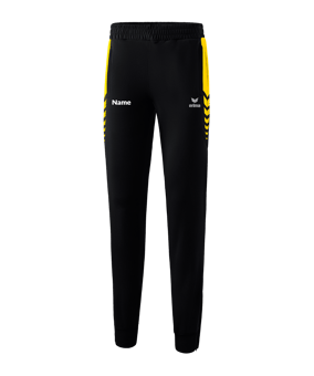 Erima Six Wings Worker Hose Damen Schwarz Gelb