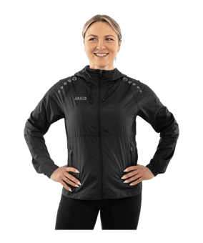 JAKO Flow Lightweight Jacke Damen Schwarz F800 - schwarz