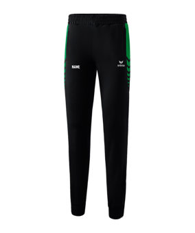 Erima Six Wings Worker Hose Damen Schwarz Smaragd