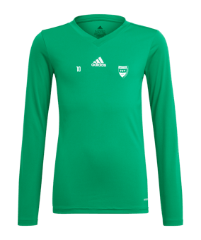adidas Team Base Top langarm Kids Dunkelgrün
