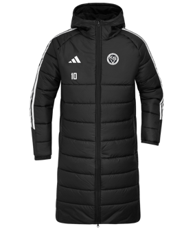 adidas Tiro 24 Long Coachjacke Schwarz Weiss