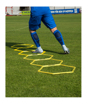 11teamsports Hexa-Hoops 50cm 6er-Set Gelb - gelb