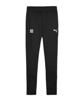 PUMA teamGOAL Slim Trainingshose Kids Schwarz Weiss F03