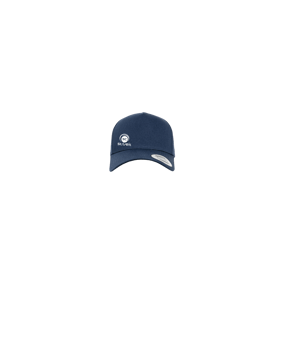 Merch 5 Panel Curved Snapback Cap Navy