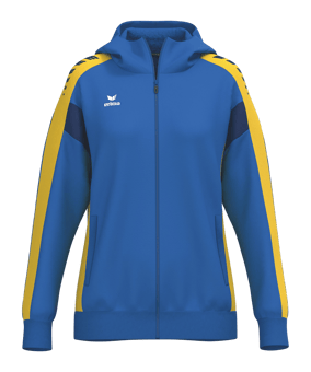 Erima Celebrate 125 Kapuzenjacke Damen Blau Fnewroyalgelb - blau