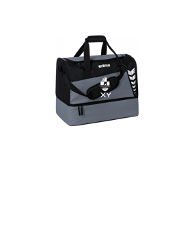 Erima Six Wings Sporttasche mit Bodenfach Gr. S Grau Schwarz