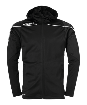 uhlsport Stream 22 Kapuzenjacke Schwarz Weiss F01 - schwarz