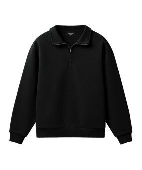 Burocs Essential Mock Neck Sweatshirt Schwarz - schwarz