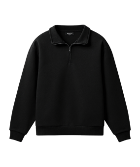 Burocs Essential Mock Neck Sweatshirt Schwarz