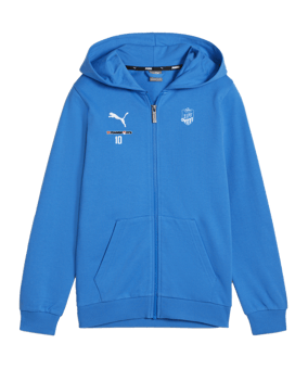 PUMA teamGOAL Casuals Kapuzenjacke Kids Blau F02