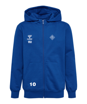 Hummel GO 2.0 Kapuzenjacke Kids Blau F7045