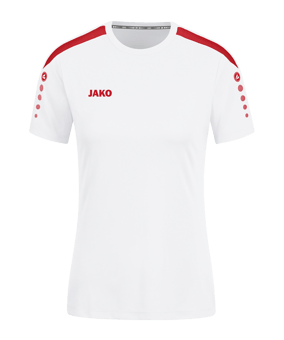 JAKO Power Trikot Damen Weiss Rot F004 - weiss