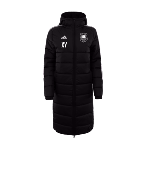 adidas Tiro 24 Long Coachjacke Schwarz Weiss