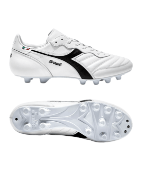 Diadora Brasil Italy OG LT+ MDPU FG Weiss Schwarz FC0351 - schwarz