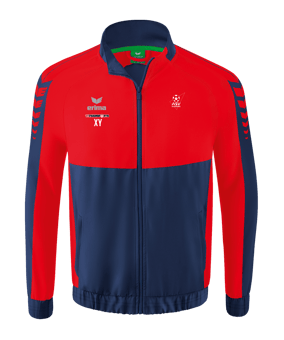 Erima Six Wings Präsentationsjacke Blau Rot