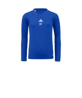 adidas Team Base Top langarm Kids Blau Weiss